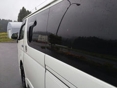 TOYOTA HIACE 200 Commuter Ventury Rear Window Side Wind deflectors Window Visor (*sold as pair) [200k-kmd-ds]