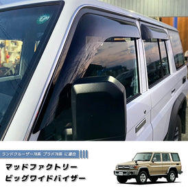 TOYOTA LAND CRUISER 70 series / J70  (*for 4 door model) Wind deflectors Window Visor [GRJ7-BIG-DS-4P]