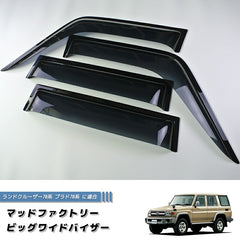 TOYOTA LAND CRUISER 70 series / J70  (*for 4 door model) Wind deflectors Window Visor [GRJ7-BIG-DS-4P]