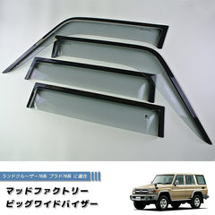 TOYOTA LAND CRUISER 70 series / J70  (*for 4 door model) Wind deflectors Window Visor [GRJ7-BIG-LS-4P]