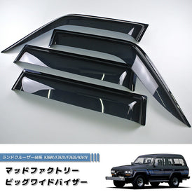 TOYOTA LAND CRUISER J60 series	TOYOTA LAND CRUISER VHJ60V FJ62V FJ62G HJ61 VX60 STD Dark Smoke Wind deflectors Window Visor [HJ60-BIG-DS]