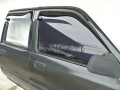 TOYOTA HILUX 5th Gen N80 N90 N100 N110 (Double Cab) Dark Smoke Wind deflectors Window Visor [mgt4d-big-ds]