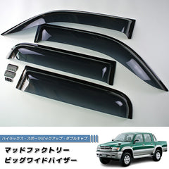 HILUX 6th Gen (N140 N150 N160 N170) For Double CAB Wind deflectors Window Visor [tgr4d-big-ds]