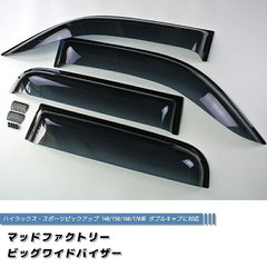 HILUX 6th Gen (N140 N150 N160 N170) For Double CAB Wind deflectors Window Visor [tgr4d-big-ds]