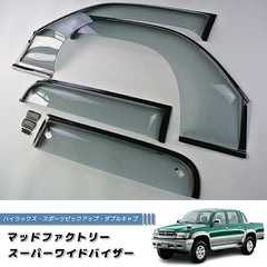 HILUX 6th Gen (N140 N150 N160 N170) For Double CAB Wind deflectors Window Visor [tgr4d-spw-ls]