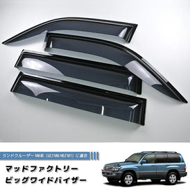 TOYOTA LAND CRUISER UZJ100W HDJ101K LEXUS LX Dark Smoke Wind deflectors Window Visor [VX100-BIG-DS]