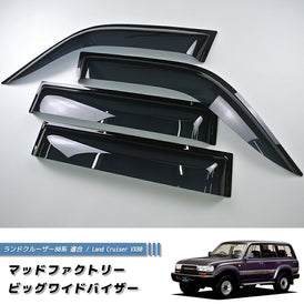 TOYOTA LAND CRUISER HDJ80 HDJ81 FJ80 FZJ80 HZJ81 Dark Smoke Wind deflectors Window Visor [VX80-BIG-DS]