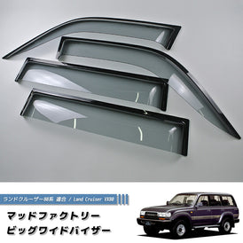 TOYOTA LAND CRUISER HDJ80 HDJ81 FJ80 FZJ80 HZJ81 Light Smoke Wind deflectors Window Visor [VX80-BIG-LS]